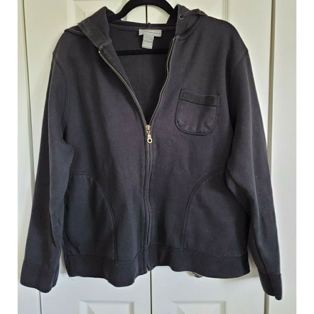 Laura Leigh Ltd Women's XL Cotton‎ Black Hoodie Activewear Lounge Sport